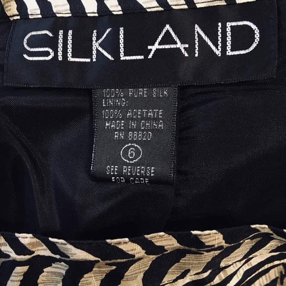 Silkland Skirt, Animal Print Skirt, Size: 6 - Picture 4 of 4